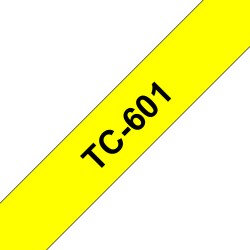 Brother TC-601 ruban d'étiquette Noir sur jaune
