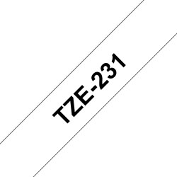 Brother TZE-231 ruban d'étiquette Noir sur blanc