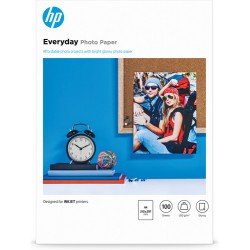 HP Papier photo Everyday, brillant, 200 g/m2, A4 (210 x 297 mm), 100 feuilles