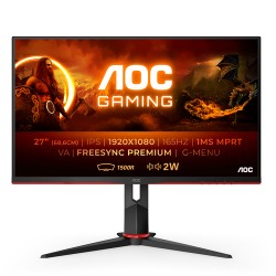 AOC C27G2AE/BK LED display 68,6 cm (27") 1920 x 1080 pixels Full HD Noir, Rouge