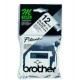 Brother Labelling Tape - 12mm, Black/White, Blister ruban d'étiquette M