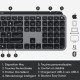 Logitech MX Keys f/ Mac clavier Bureau RF sans fil + Bluetooth AZERTY Français Gris