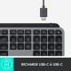 Logitech MX Keys f/ Mac clavier Bureau RF sans fil + Bluetooth AZERTY Français Gris