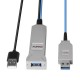 Lindy 43345 câble USB USB 3.2 Gen 1 (3.1 Gen 1) 30 m USB A 2 x USB A Bleu, Argent