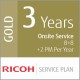 Ricoh Contrat de Service Or de 3 ans (Production Moyen Volume)