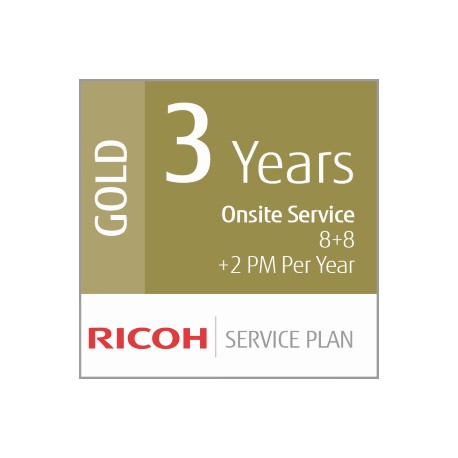 Ricoh Contrat de Service Or de 3 ans (Production Moyen Volume)