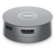 DELL DA305 Avec fil USB 3.2 Gen 2 (3.1 Gen 2) Type-C Argent