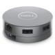 DELL DA305 Avec fil USB 3.2 Gen 2 (3.1 Gen 2) Type-C Argent