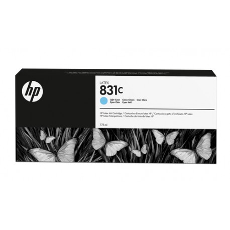 HP Cartouche d'encre Cyan Clair 831C Latex de 775 ml