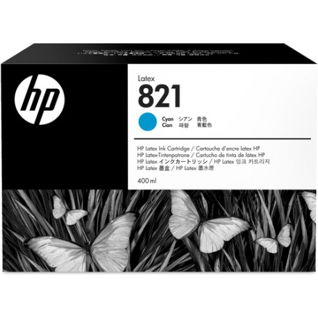 HP Cartouche d'encre Latex 821 cyan de 400 ml