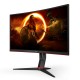 AOC CQ27G2S/BK écran plat de PC 68,6 cm (27") 2560 x 1440 pixels Quad HD Noir, Rouge