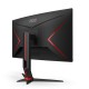 AOC CQ27G2S/BK écran plat de PC 68,6 cm (27") 2560 x 1440 pixels Quad HD Noir, Rouge