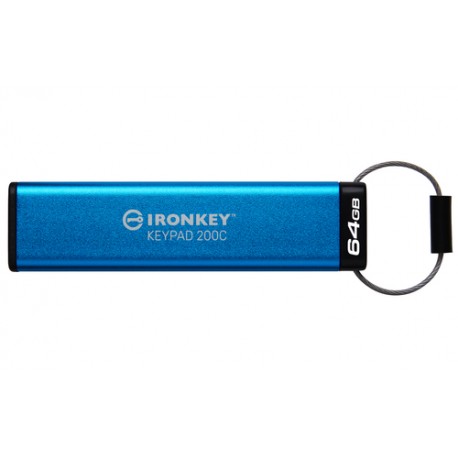 Kingston Technology IronKey Keypad 200C USB-C de 64 Go, FIPS 140-3 niveau 3 (en attente) AES-256
