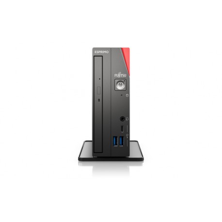 Fujitsu ESPRIMO G6012 Intel® Core™ i5 i5-12400T 8 Go DDR4-SDRAM 256 Go SSD Windows 11 Pro UCFF Mini PC Noir, Rouge