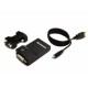 Lenovo USB 3.0 - DVI/VGA adaptateur graphique USB 2048 x 1152 pixels Noir