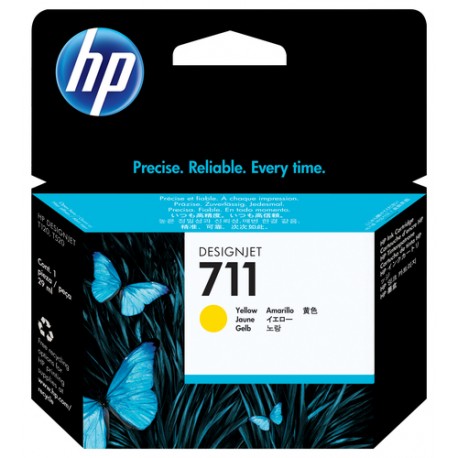 HP 711 cartouche d'encre DesignJet jaune, 29 ml