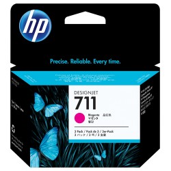 HP 711 pack de 3 cartouches d'encre DesignJet magenta, 29 ml