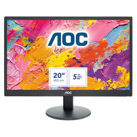 AOC 70 Series E2070SWN LED display 49,5 cm (19.5") 1600 x 900 pixels HD+ Noir