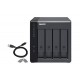 QNAP TR-004 Boîtier de disques de stockage Boîtier disque dur/SSD Noir 2.5/3.5"