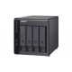 QNAP TR-004 Boîtier de disques de stockage Boîtier disque dur/SSD Noir 2.5/3.5"