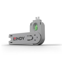 Lindy 40621 bloqueur de port Clé de bloqueur de port USB Type-A Vert Acrylonitrile-Butadiène-Styrène (ABS) 1 pièce(s)