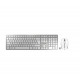 CHERRY DW 9000 SLIM Ensemble Clavier & Souris sans fil (RF/Bluetooth), blanc/argent, USB, AZERTY - FR