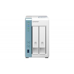 QNAP TS-231P3 NAS Tower Annapurna Labs Alpine AL-214 2 Go DDR3 0 To QNAP QTS Turquoise, Blanc