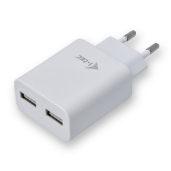 i-tec CHARGER2A4W chargeur d'appareils mobiles Téléphone portable Blanc Secteur Intérieure