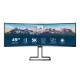 Philips 498P9/00 écran plat de PC 124 cm (48.8") 5120 x 1440 pixels LCD Noir