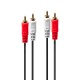 Lindy 35660 câble audio 1 m 2 x RCA Rouge, Blanc