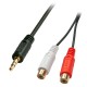 Lindy 35678 câble audio 0,25 m 2 x RCA 3,5mm Noir, Rouge, Blanc