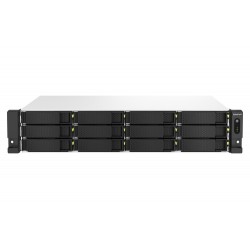 QNAP TS-1264U-RP NAS Rack (2 U) Intel® Celeron® 4 Go DDR4 0 To QNAP QTS Aluminium, Noir