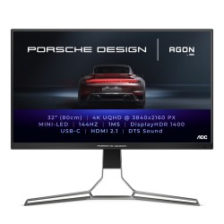 AOC Porsche PD32M LED display 80 cm (31.5") 3840 x 2160 pixels 4K Ultra HD LCD Noir, Gris