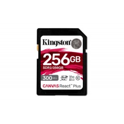 Kingston Technology 256GB Canvas React Plus SDXC UHS-II 300R/260W U3 V90 for Full HD/4K/8K