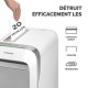 Fellowes LX Series Powershred LX221 destructeur de papier Découpage par micro-broyage 65 dB Blanc